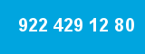 922 429 12 80 922 429 12 80